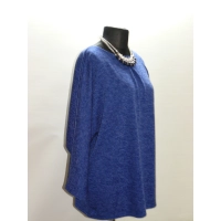 Melanżowy luźny sweter OVERSIZE kobaltowy XXL